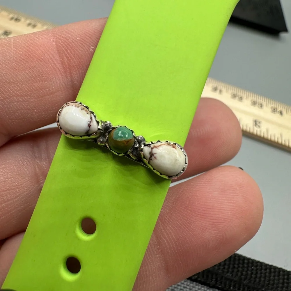 ⌚Turquoise & Wild Horse Sterling Silver 925 Watch Band Charm iWatch Handmade